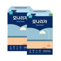모나리자 천연펄프 미용티슈(일반크기) 300매 * 6입