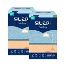 모나리자 천연펄프 미용티슈(일반크기) 300매 * 6입