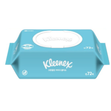 크리넥스 코튼클린 저자극 물티슈 캡형(72매)